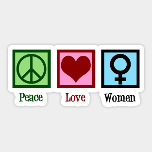 Peace Love Women Sticker